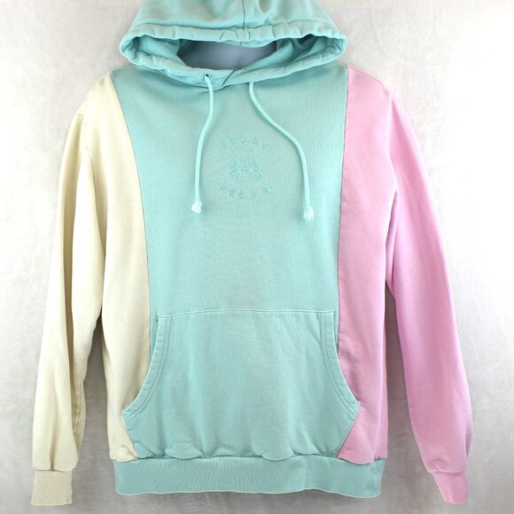 Teddy Fresh Tops - Teddy Fresh Color Block Pastel Hoodie (XL)